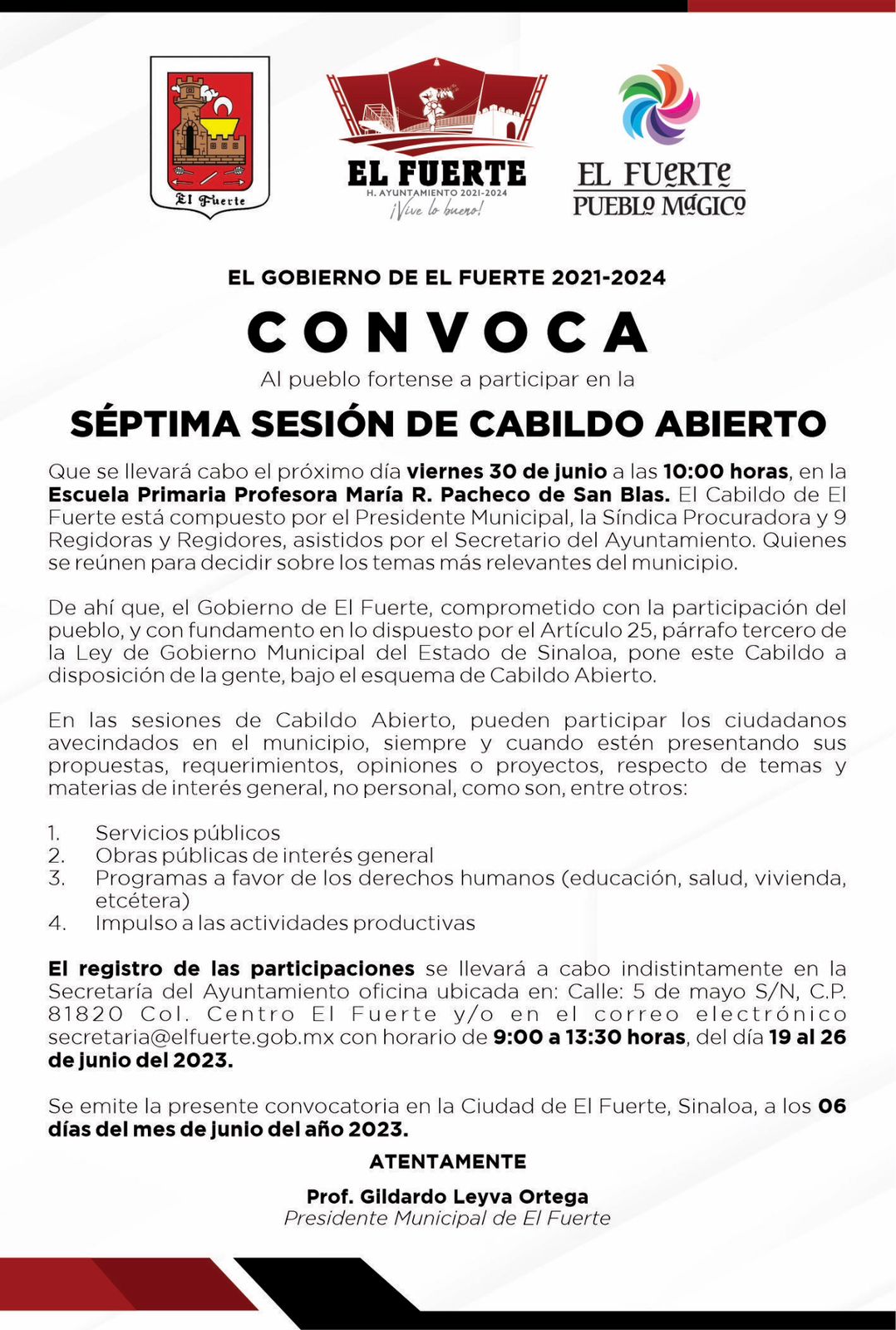 Gobierno de El Fuerte convoca a Cabildo Abierto en San Blas ...